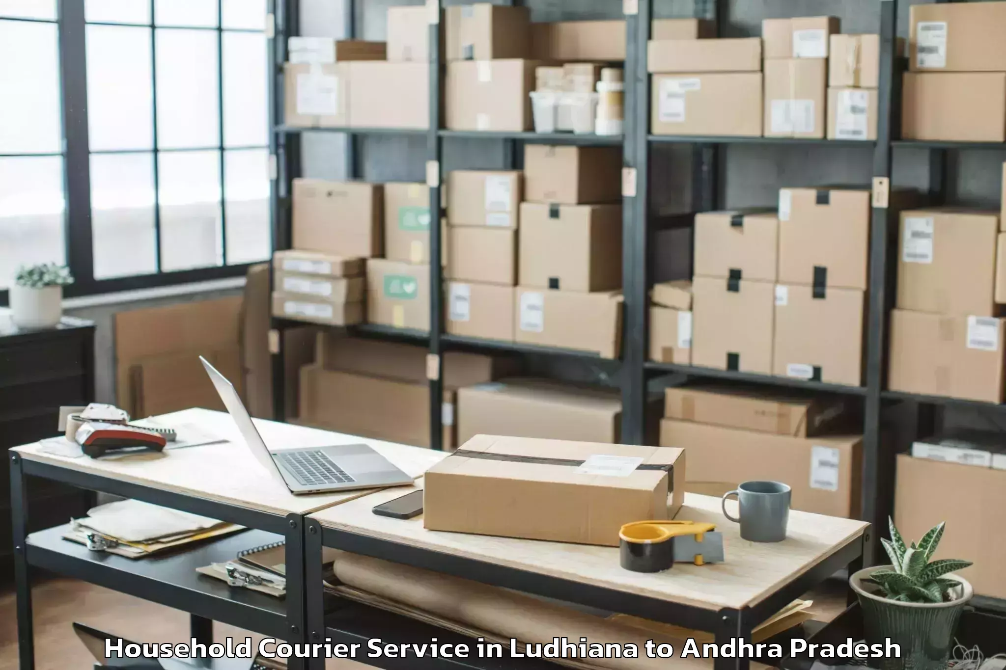 Easy Ludhiana to Nidamarru Household Courier Booking